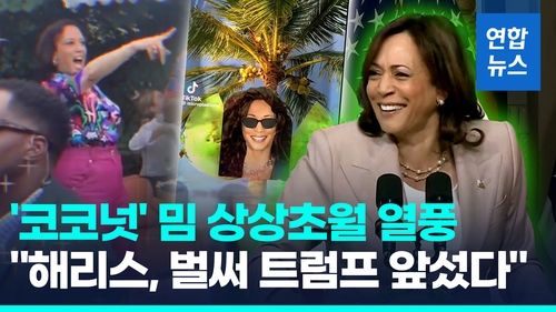 [영상] "코코넛 나무, 하하하!" 해리스 밈 열풍…벌써 '트럼프 앞섰다' - 2