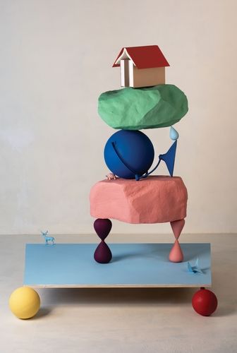 유현미, '저 푸른 초원 위에 그림 같은 집을 짓고 No.1', 2024, Oil paint and inkjet print on canvas [뮤지엄한미 제공. 재판매 및 DB 금지]