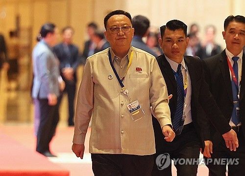 리영철 대사, 아세안 관련 외교장관회의 만찬 참석