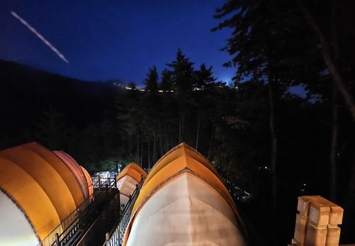 글램핑장에서 바라본 소금산 야경