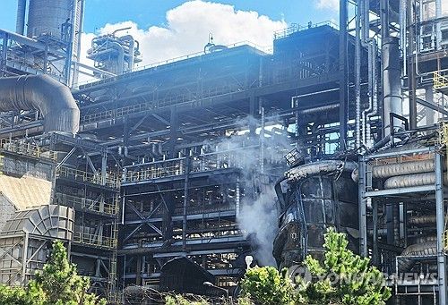 화재가 난 에쓰오일 온산공장 설비