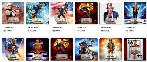 도널드 트럼프 전 미국 대통령을 모델로 한 대체불가토큰(NFT)