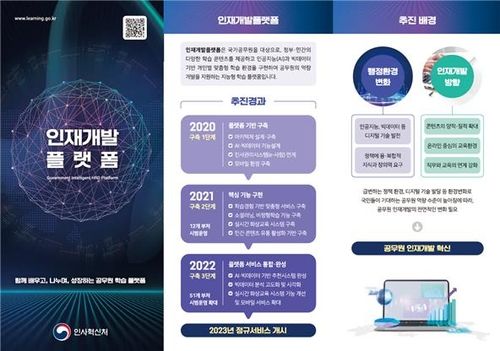 인재개발플랫폼 안내 홍보물