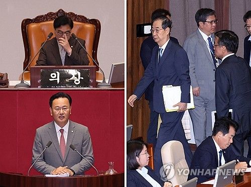여당 필리버스터 돌입...대정부질문 이틀째 파행