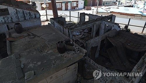 그날의 상흔이 그대로