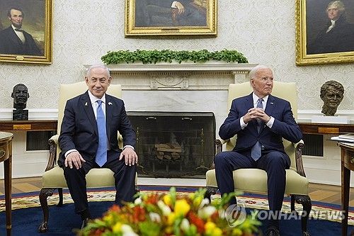 조 바이든 미국 대통령과 베냐민 네타냐후 이스라엘 총리