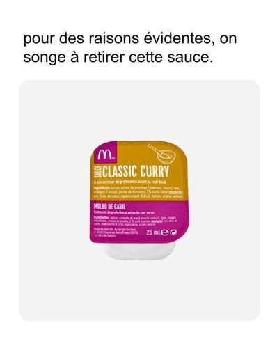 프랑스맥도날드 "카레 소스 제외 고려 중"