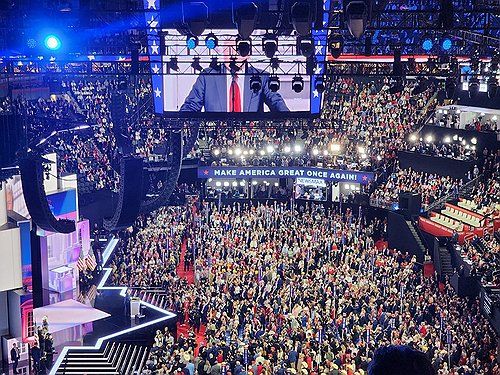 대선후보직 수락연설하는 트럼프