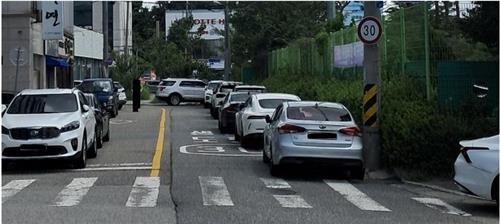  지난 2일 문제의 도로 모습