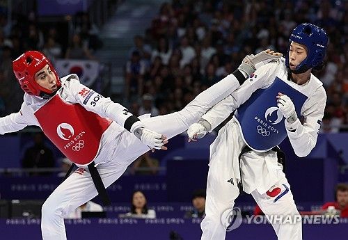 결승전 경기 펼치는 김유진