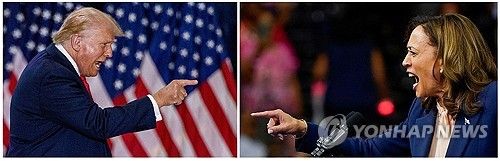 첫 대선 후보 TV 토론 앞둔 트럼프 전 대통령과 해리스 부통령