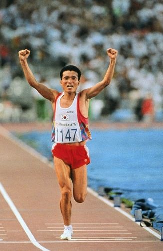 바르셀로나 올림픽 마라톤에서 금메달을 딴 황영조. 1992년 [연합뉴스 자료사진]