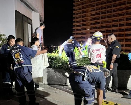 파타야 호텔 사고 현장 