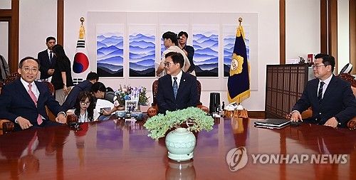 여야 원내대표 회동