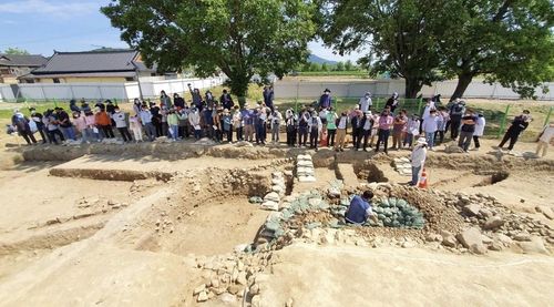 2020년 경주 황남동 120호 무덤 현장 설명회 모습