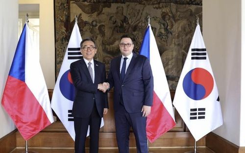 조태열 외교부 장관과 얀 리파브스키 체코 외교부 장관