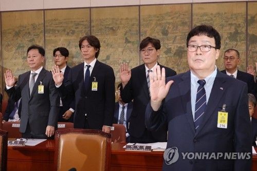 문화체육관광위원회 전체회의 증인선서