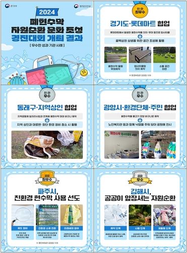 폐현수막 자원순환 문화 조성 경진대회 결과. [환경부 제공. 재판매 및 DB 금지]