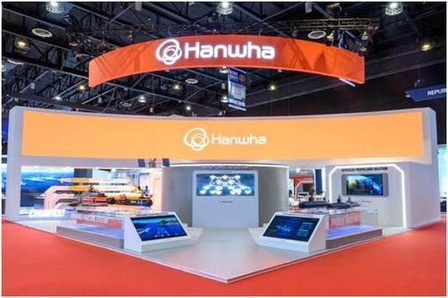 필리핀 방산전시회 ADAS 2024 행사장에 차려진 한화 통합부스