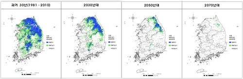 기후 변화에 따른 사과 재배지 변동 예측지도