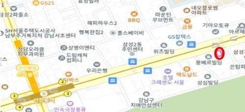 강남구 삼성동 114-6번지 위치도