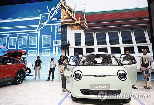 지난 3월 태국 방콕모터쇼에 전시된 중국 창안자동차의 전기차