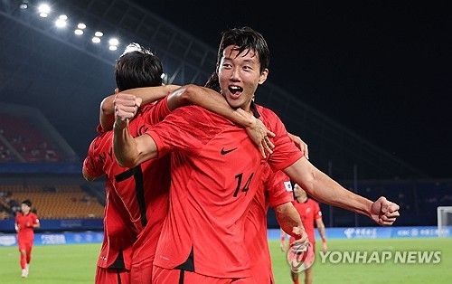 이한범의 항저우 아시안게임 경기 장면