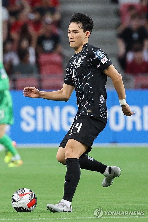 대표팀 경기 소화하는 조유민