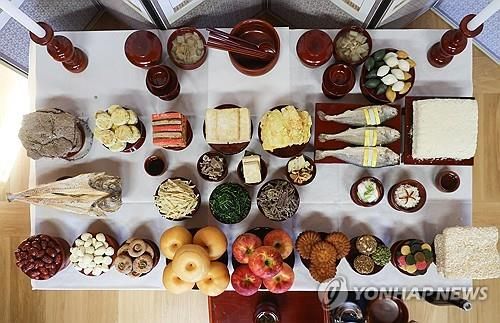 추석 전통 차례상 자료 사진