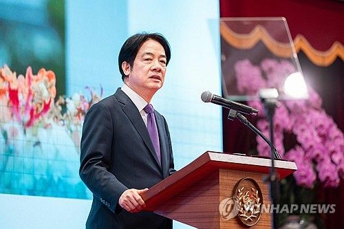 신년담화 발표하는 라이칭더 대만 총통