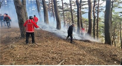 강릉 성산면 산불 진화