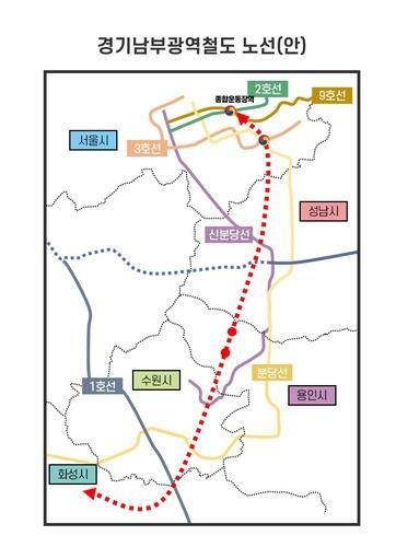경기남부광역철도 노선안