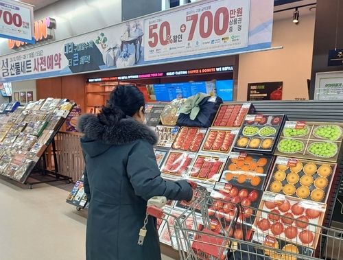 설 선물을 고민하는 소비자