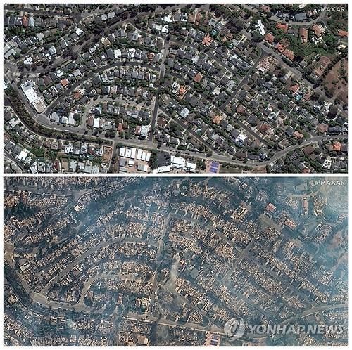 팰리세이즈 주택 화재전후 모습 