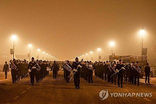 공화국의날 행진 연습을 하는 인도 공군