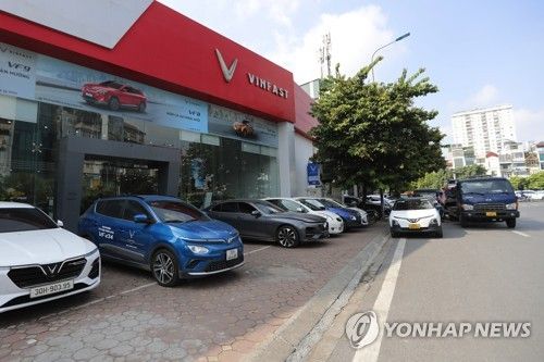 베트남 전기차기업 빈패스트 전시장