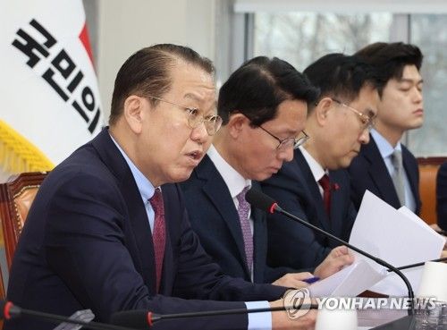 발언하는 권영세 비상대책위원장