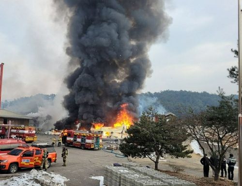 경기 광주 침대 보관 창고 화재 현장
