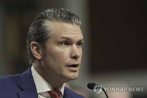 인준청문회 참석한 헤그세스 미 국방장관 지명자