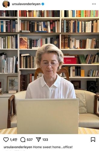 퇴원 당일 SNS 올린 EU 집행위원장