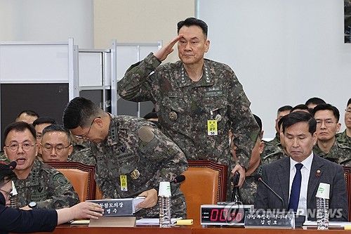 경례하는 김명수 합참의장