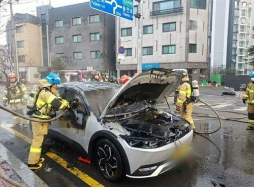 수원 전기차 화재 현장