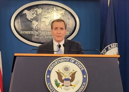 브리핑하는 커비 백악관 국가안보소통보좌관