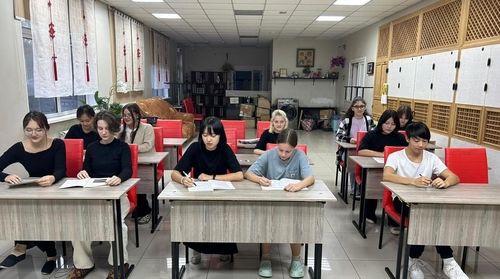 러 연해주 소재 '최재형고려인민족학교' 수업 전경