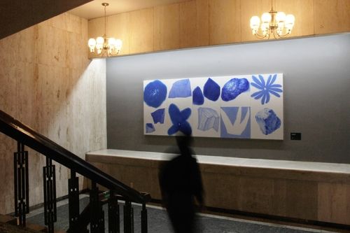 세종문화회관 대극장 계단에 설치된 예술작품