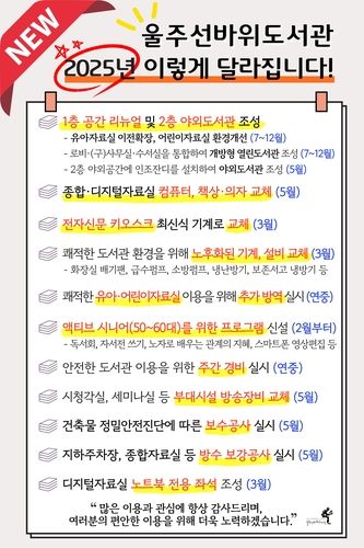 울주선바위도서관 신년 공지