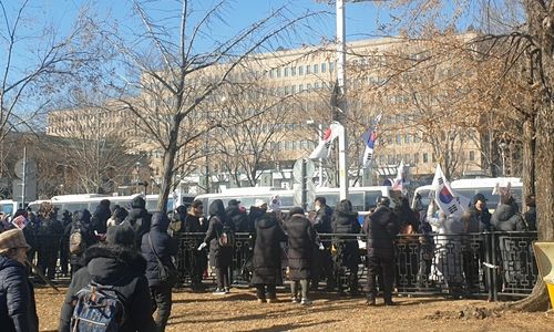 공수처에 집결한 윤석열 대통령 지지단체