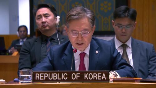 안보리 발언하는 황준국 유엔대사