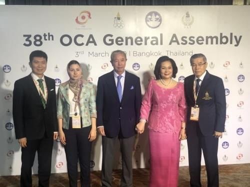 OCA 총회에 참석한 유승민 전 IOC 선수위원(맨 왼쪽)