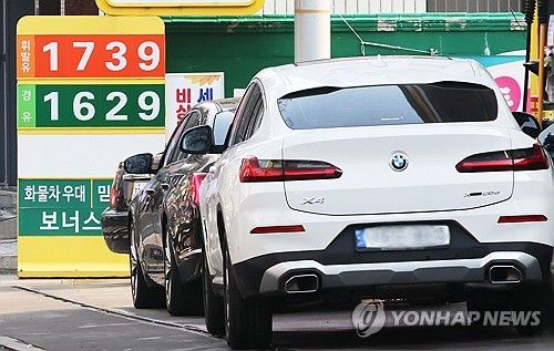 천정부지 기름값